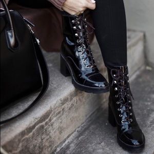 Mark Fisher Patent Leather Wayna Boots